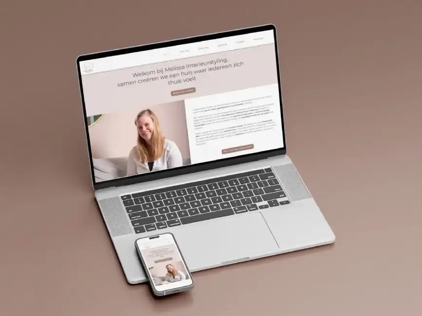 Websiteproject voor Melissa Interieurstyling